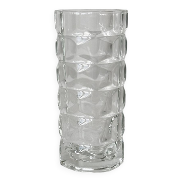 Thick glass vase.