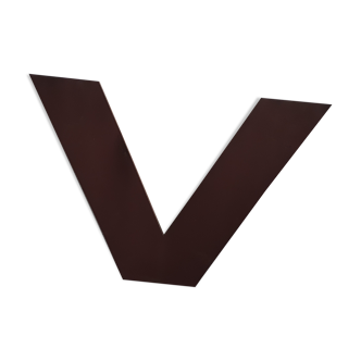 Letter brown sign V