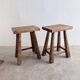Pair of oak stools from the 1960s.