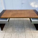 1970s lacquer and leather desk