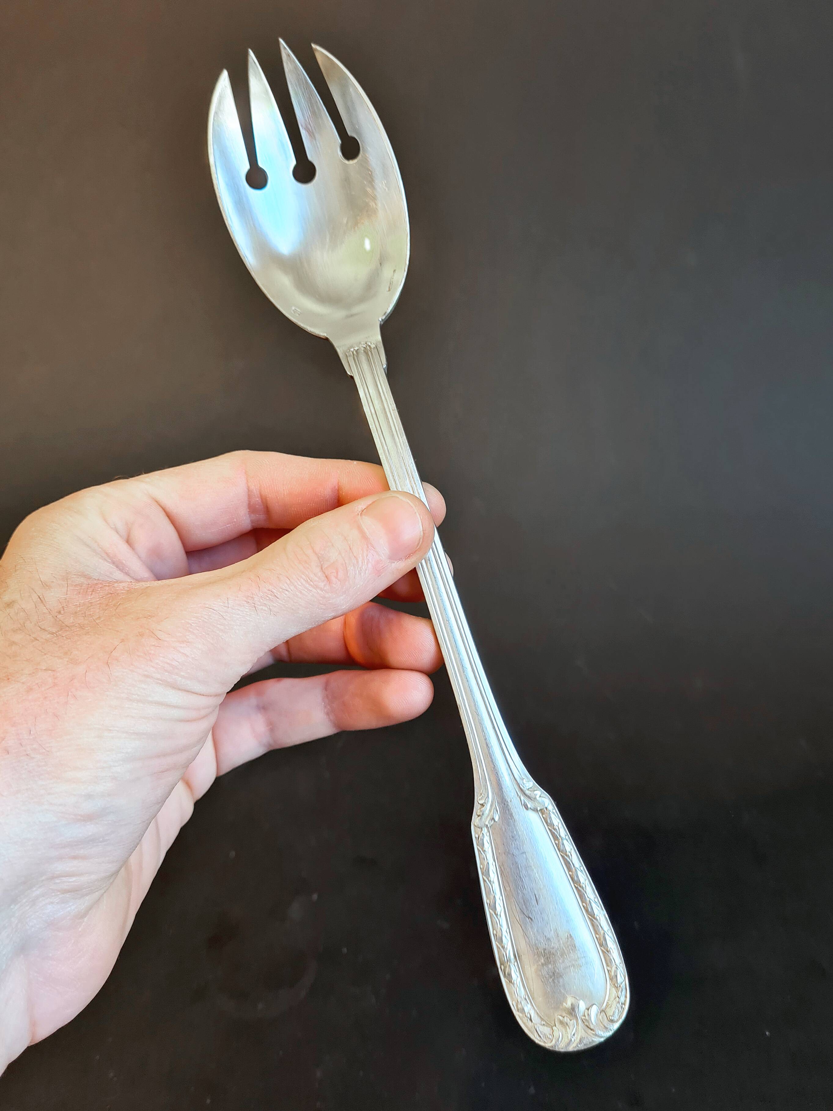 Elegant silver metal serving duo – Boulanger model - Ref 31