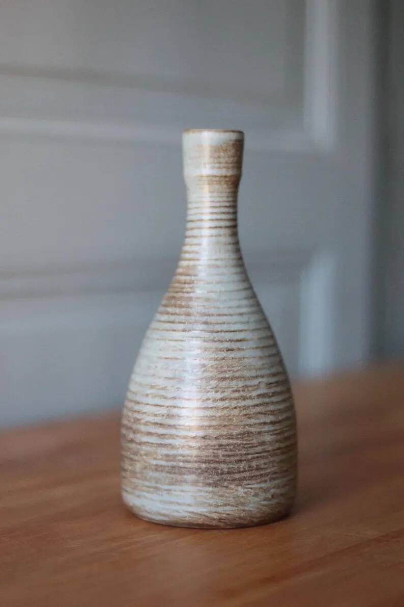 Vase grès signé Guy Roland Marcy, pot à fleurs, collection, 70's