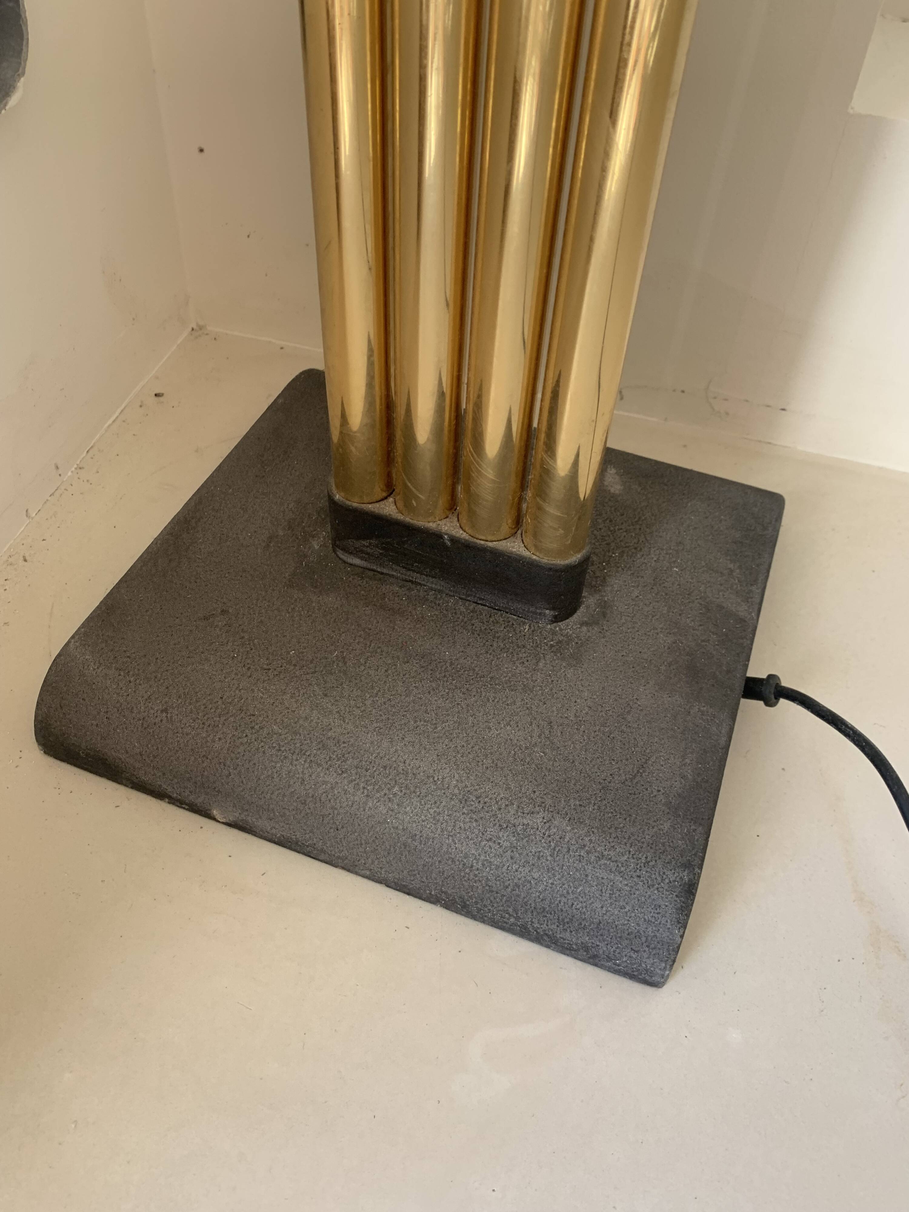 Vintage 1970s adjustable gold floor lamp by Goffredo Reggiani