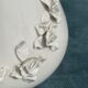 3D white vase with embossed roses