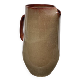 Handcrafted ceramic pitcher signed