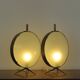 French Metal Glass table lamps 1950s