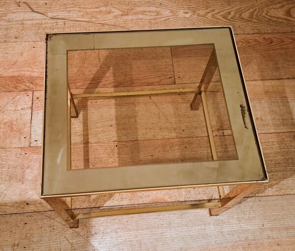 3 tables gigogne en laiton doré