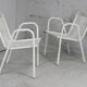 Pair of honeycomb steel armchairs. France, circa 1950.