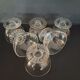 6 crystal champagne coupes Daum Nancy 1930s