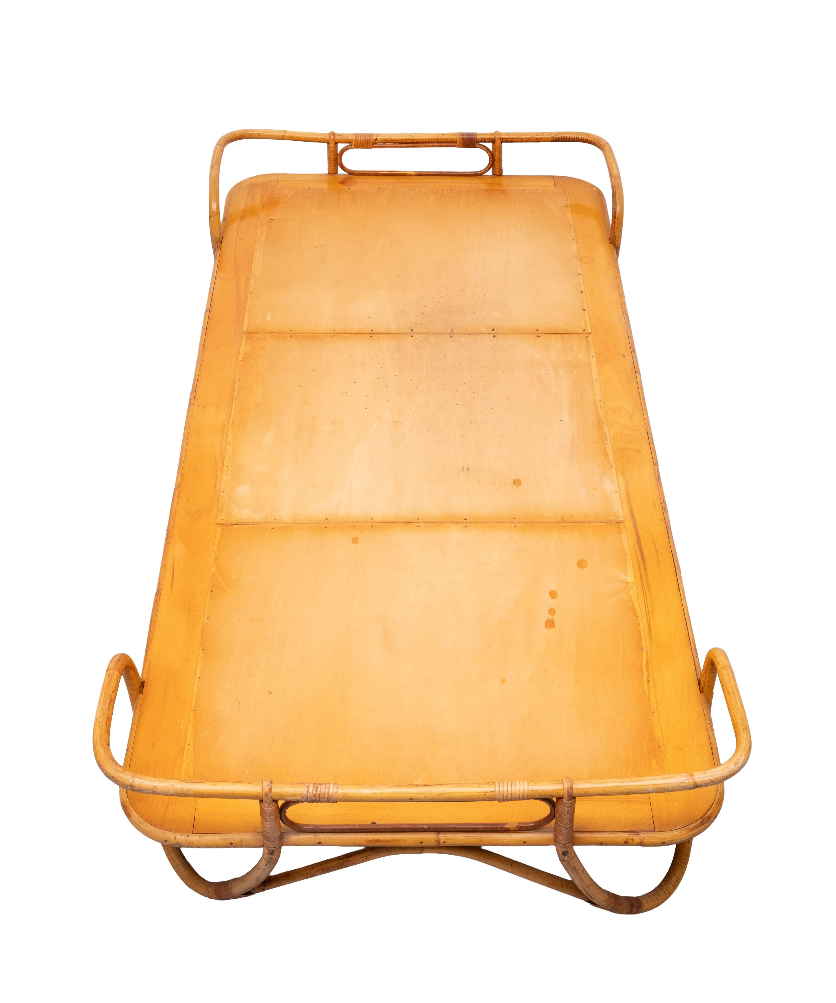 Rohé daybed rattan bed rotan Noordwolde 1950s Holland