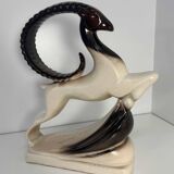 Large ceramic ram in Art Deco style by One Royal Art Art Brown and Whiting, 1960