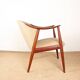 2 Scandinavian armchairs in teak and fabric, new Tyrol model, Gerhard Berg.