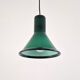 Green glass Mini P&T pendant lamp by Michael Bang for Holmegaard, Denmark 1970's