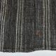 Charcoal Grey Striped Minimal Turkish Kilim Rug, 202x244 Cm