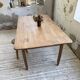 Beech and pine farmhouse table with spindle legs 170 cm