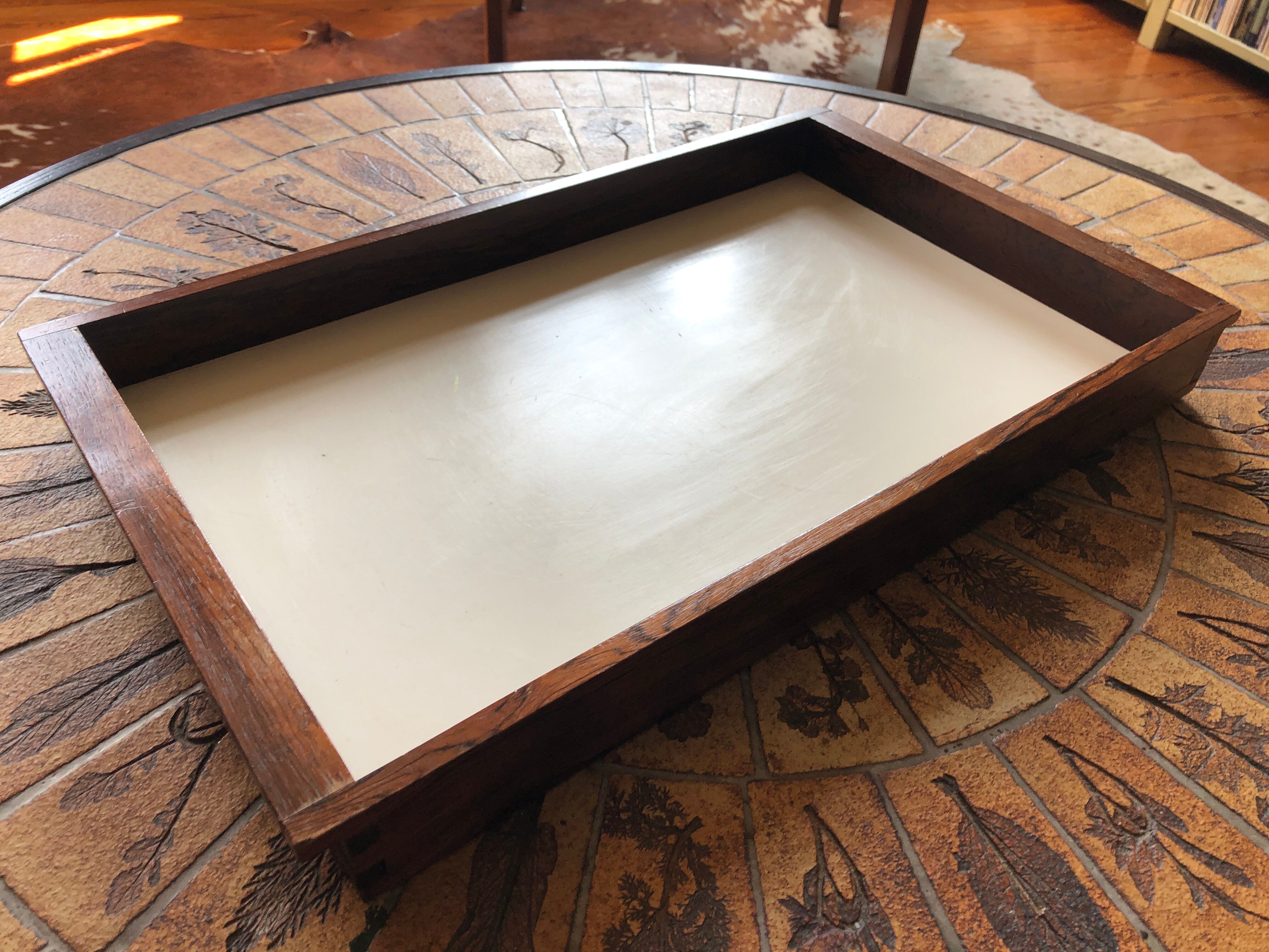 Rosewood serving tray circa 1950