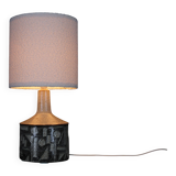 1970s Ceramic Table Lamp from Axella with Fabric Lampshade, Denmark