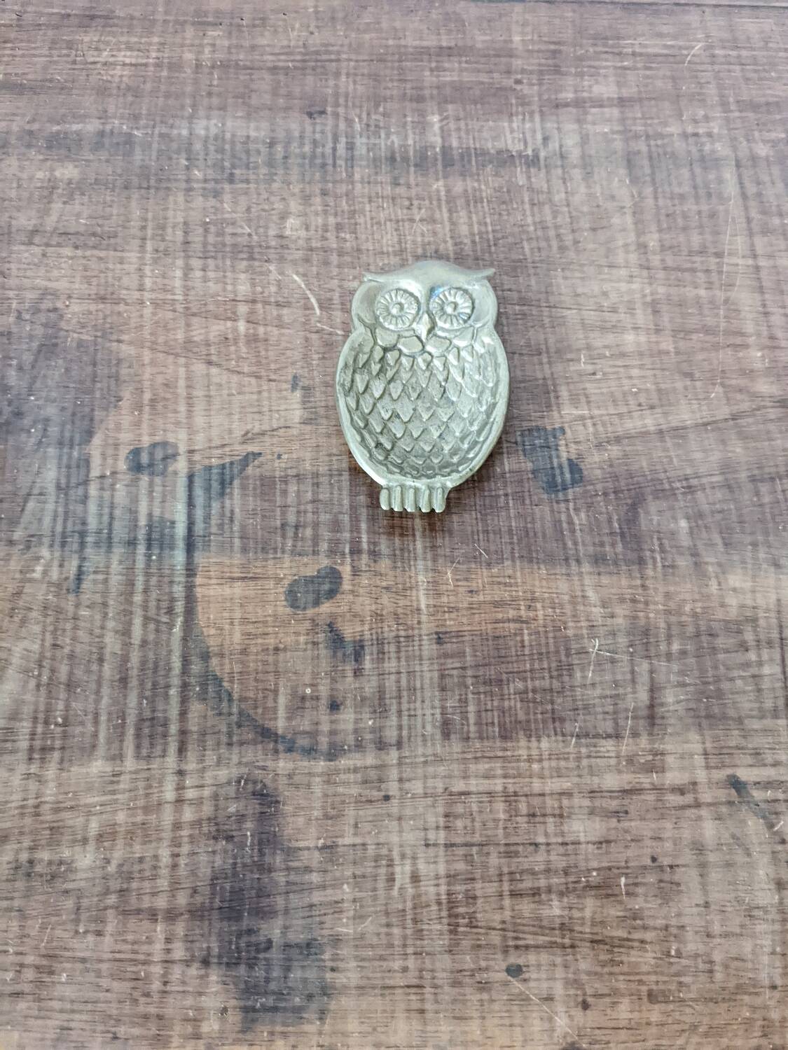 Brass owl pocket tray