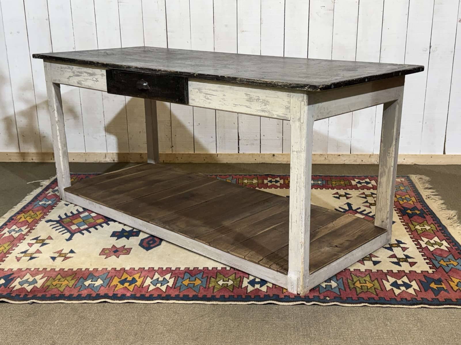 1930s draper's table in fir and chestnut