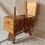 Worker - sewing box on vintage wooden legs - 3 floors