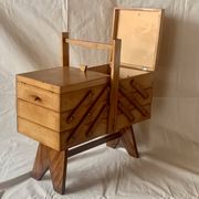 Worker - sewing box on vintage wooden legs - 3 floors