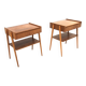 Set of 2 Scandinavian teak bedside tables, Carlström, Sweden, 1960