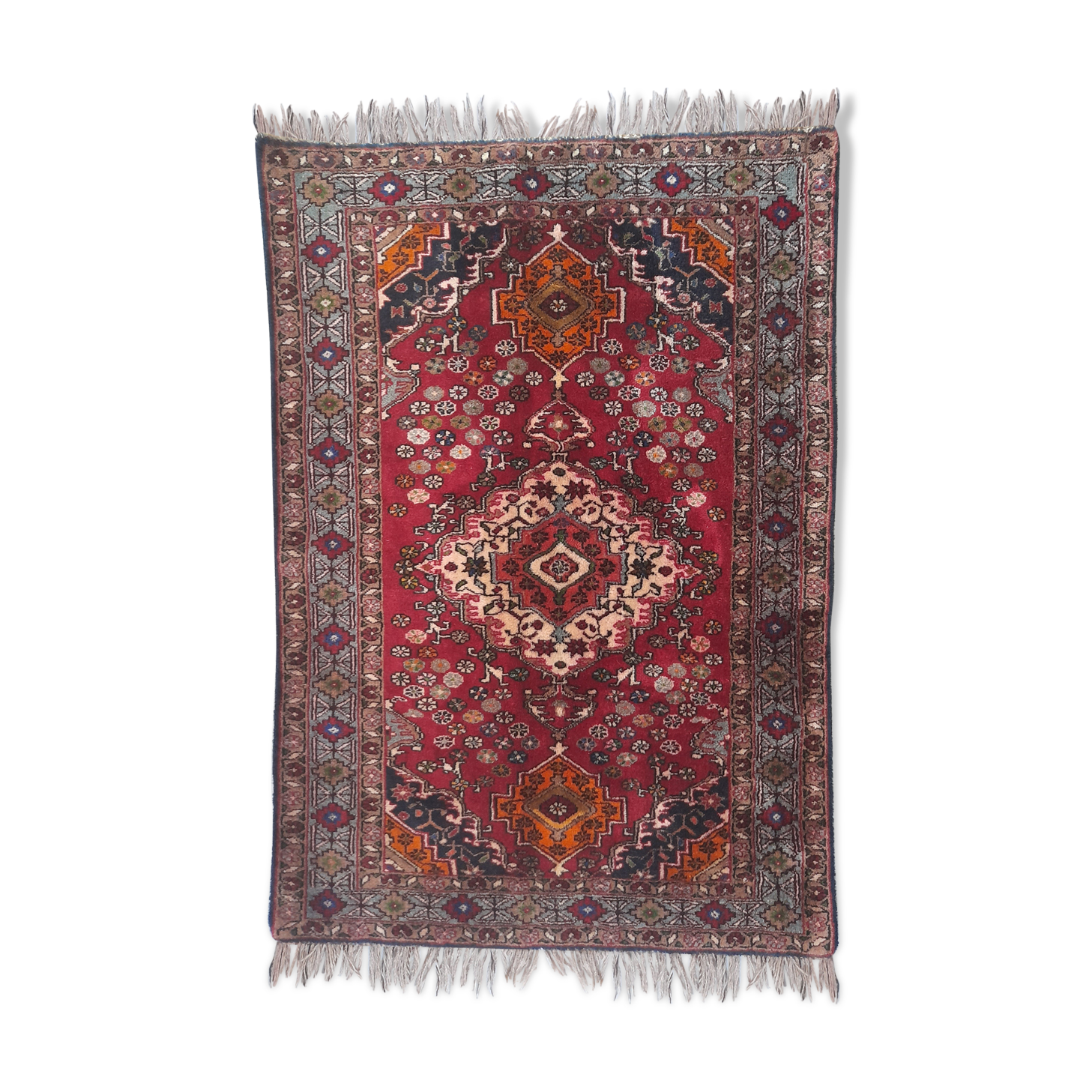 tapis persan 166x106cm noué main