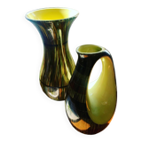 Set of 2 signed Saint Clément vases