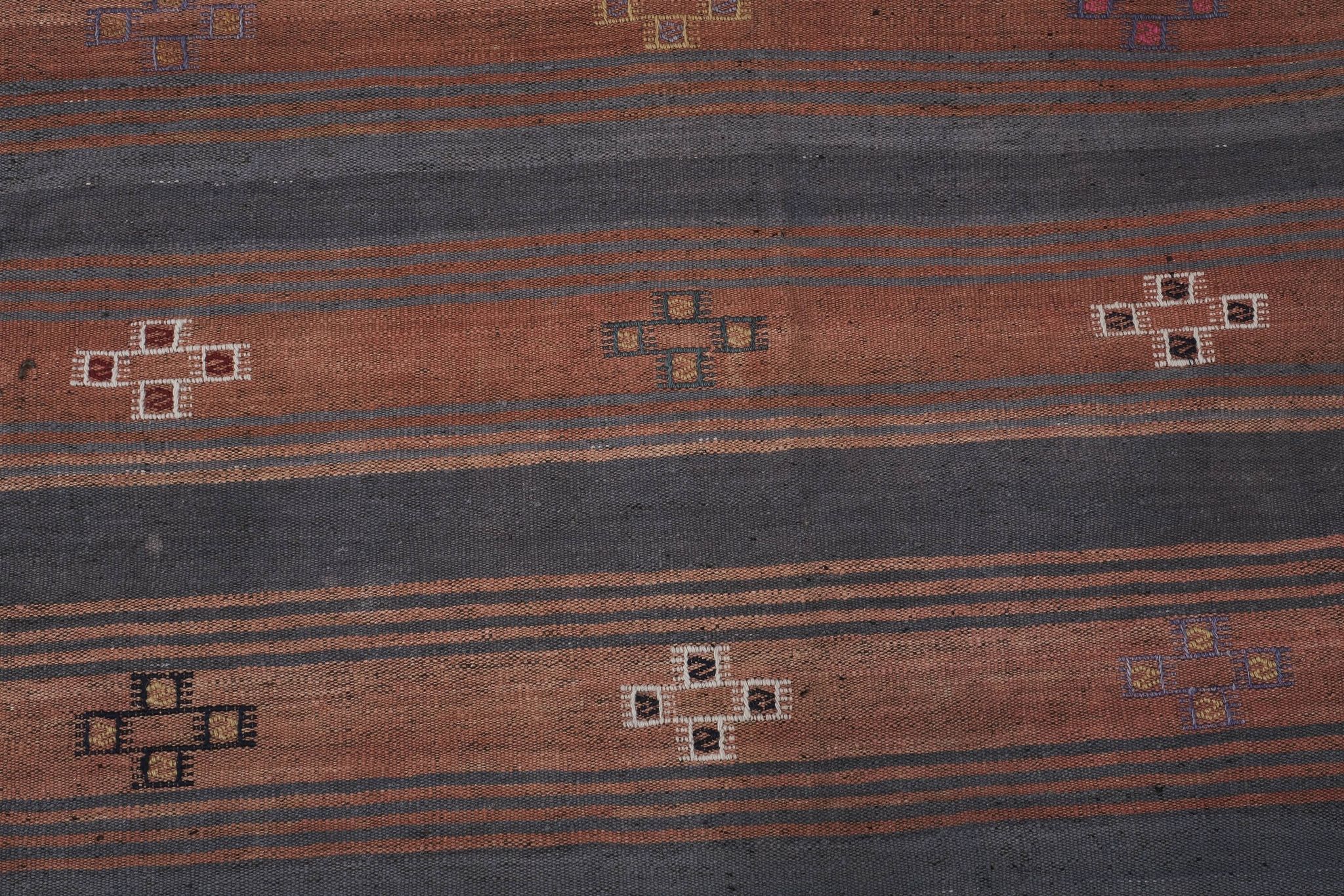 Tapis vintage turc de oushak tissé à la main 120x286 cm