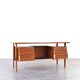 Mid-Century Danish Teak Executive Desk by Kai Kristiansen for FM Møbler