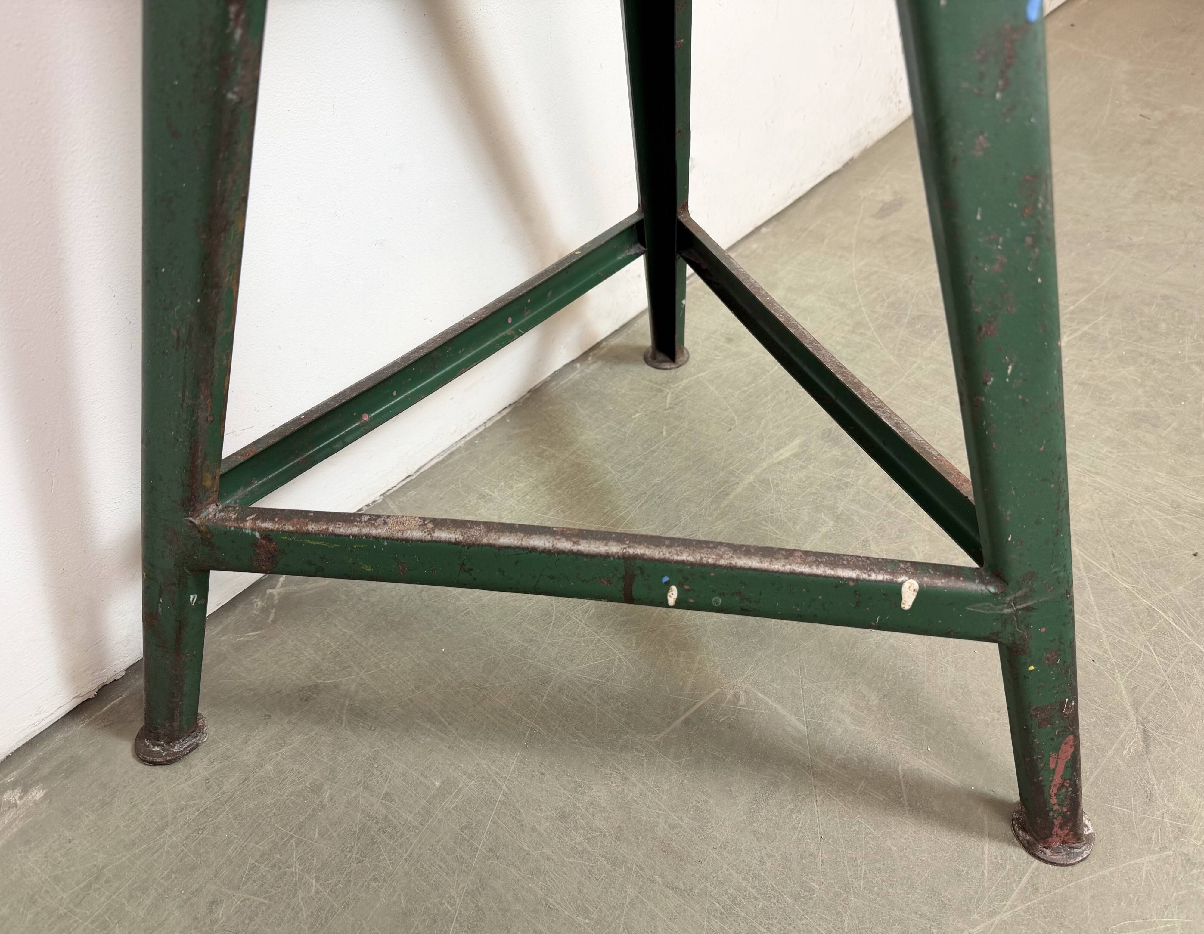 Green Industrial Workshop Stool, 1960s