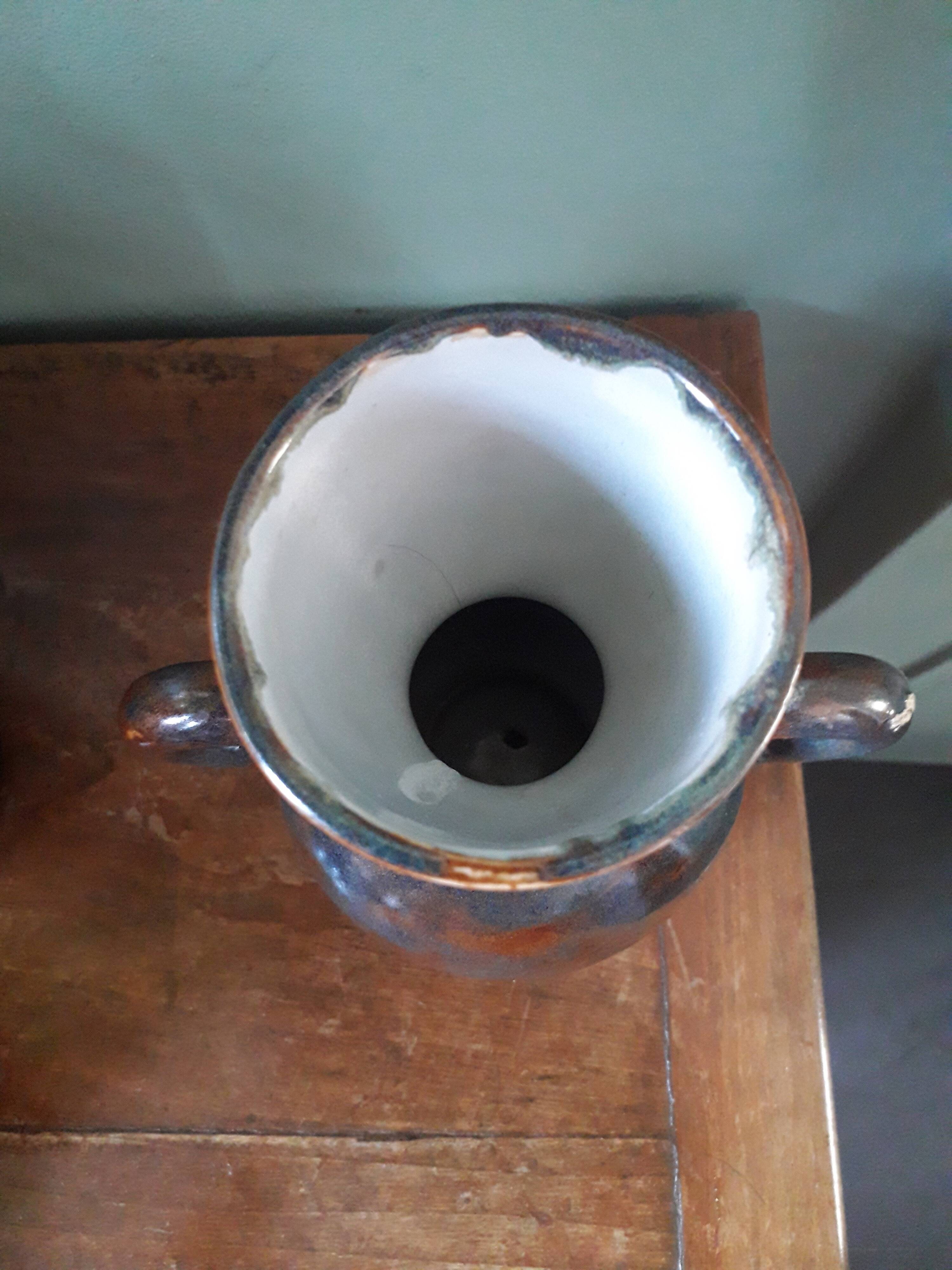 Vase vintage très original en forme d'amphore