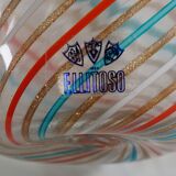 Multicoloured cane vase by Fratelli Toso, Murano, Italy, circa 1965.