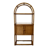 Bamboo shelf and smoked glass
