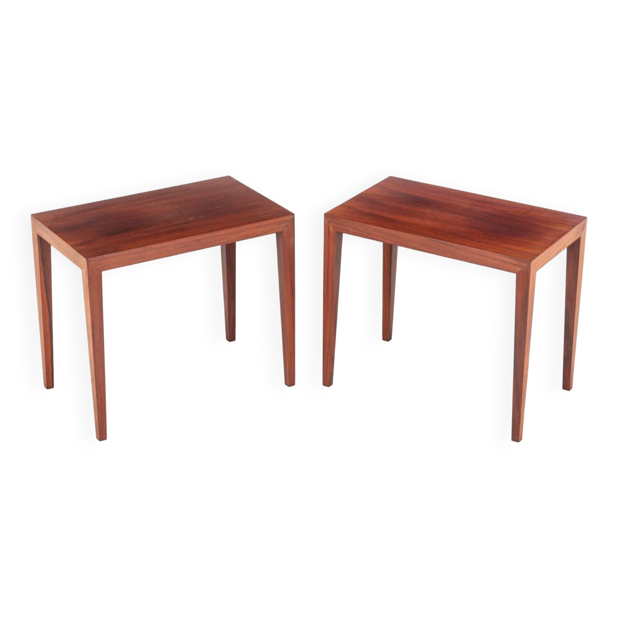 Paire de tables basses en palissandre de Severin Hansen, Danemark années 60