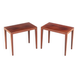 pair of rosewood coffee tables by Severin Hansen - Denmark 1960s