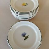 9 earthenware cake plates Molton France
