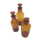Lot of three pharmacy flasks