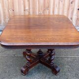 Oak table from 19th century .