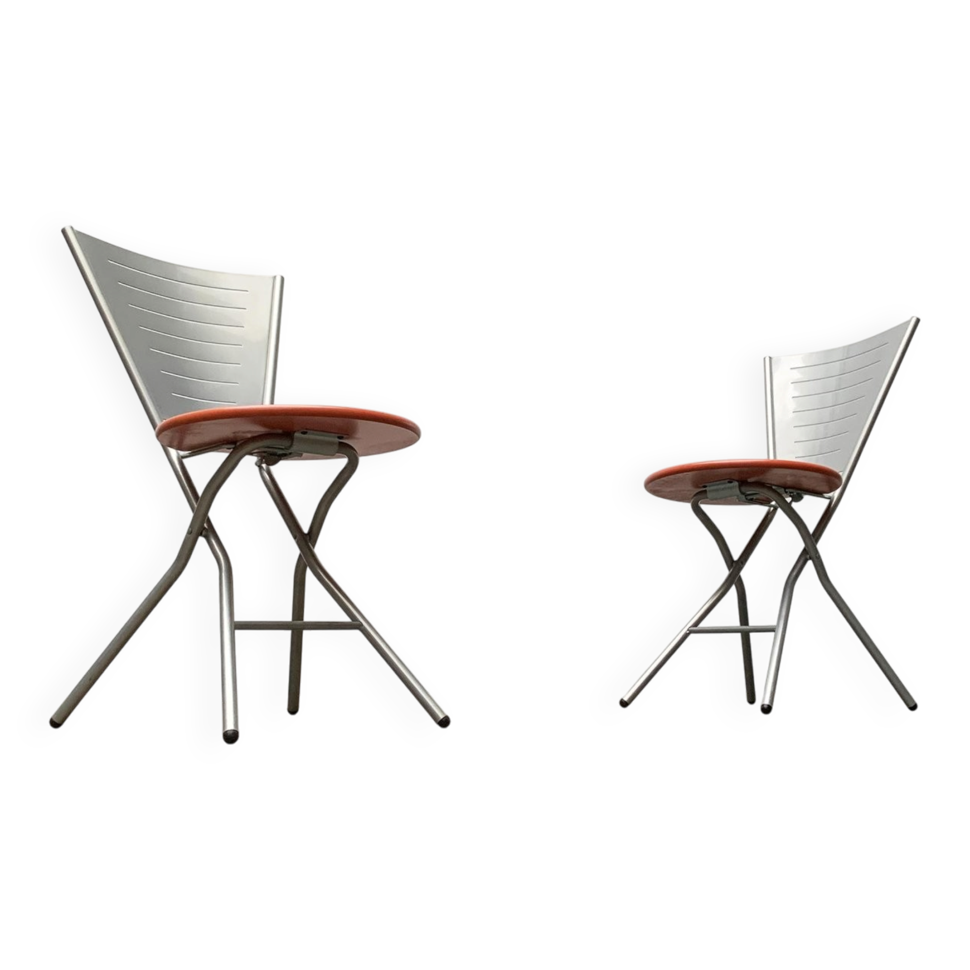 Set of postmodern folding chairs by Rutger Andersson
