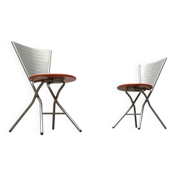 Set of postmodern folding chairs by Rutger Andersson