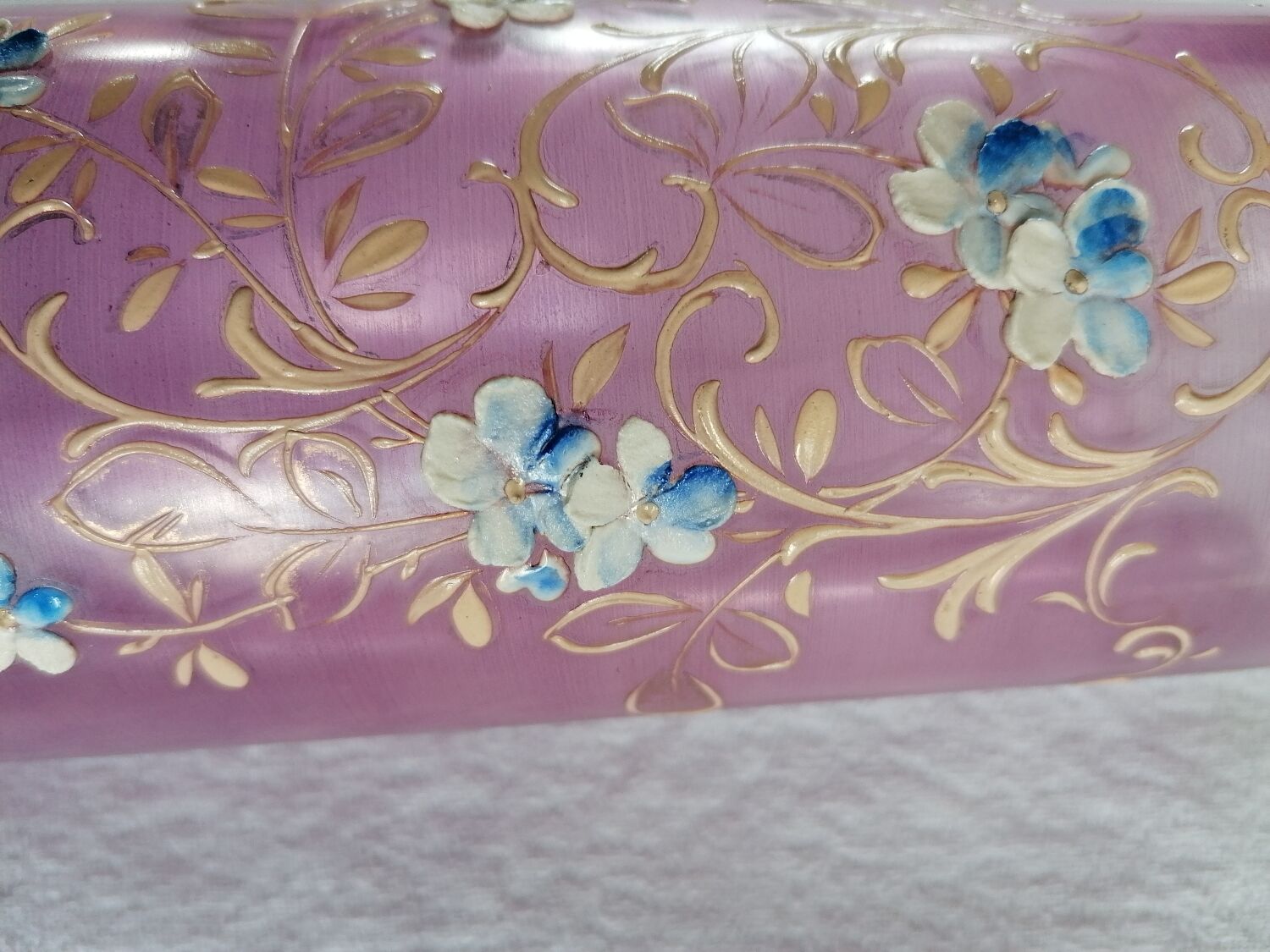 Enamelled roller vase