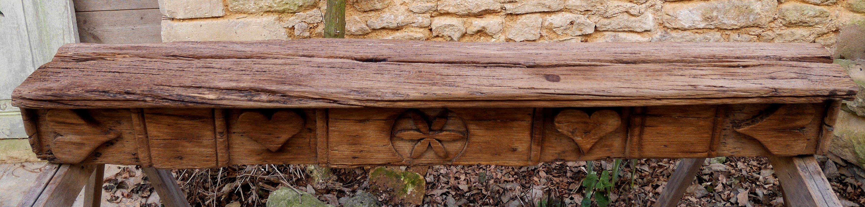 Old pediment beam carved lintel fireplace heart rosette
