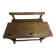 Bureau d’écolier ancien en bois massif avec banc intégré – Vintage