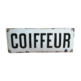 Hairdresser's advertising plate