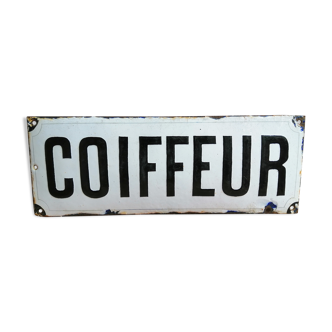 Hairdresser's advertising plate