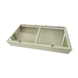 Display case with double glass