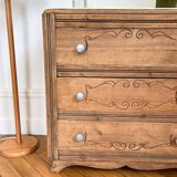 Art Deco chest of drawers in solid oak