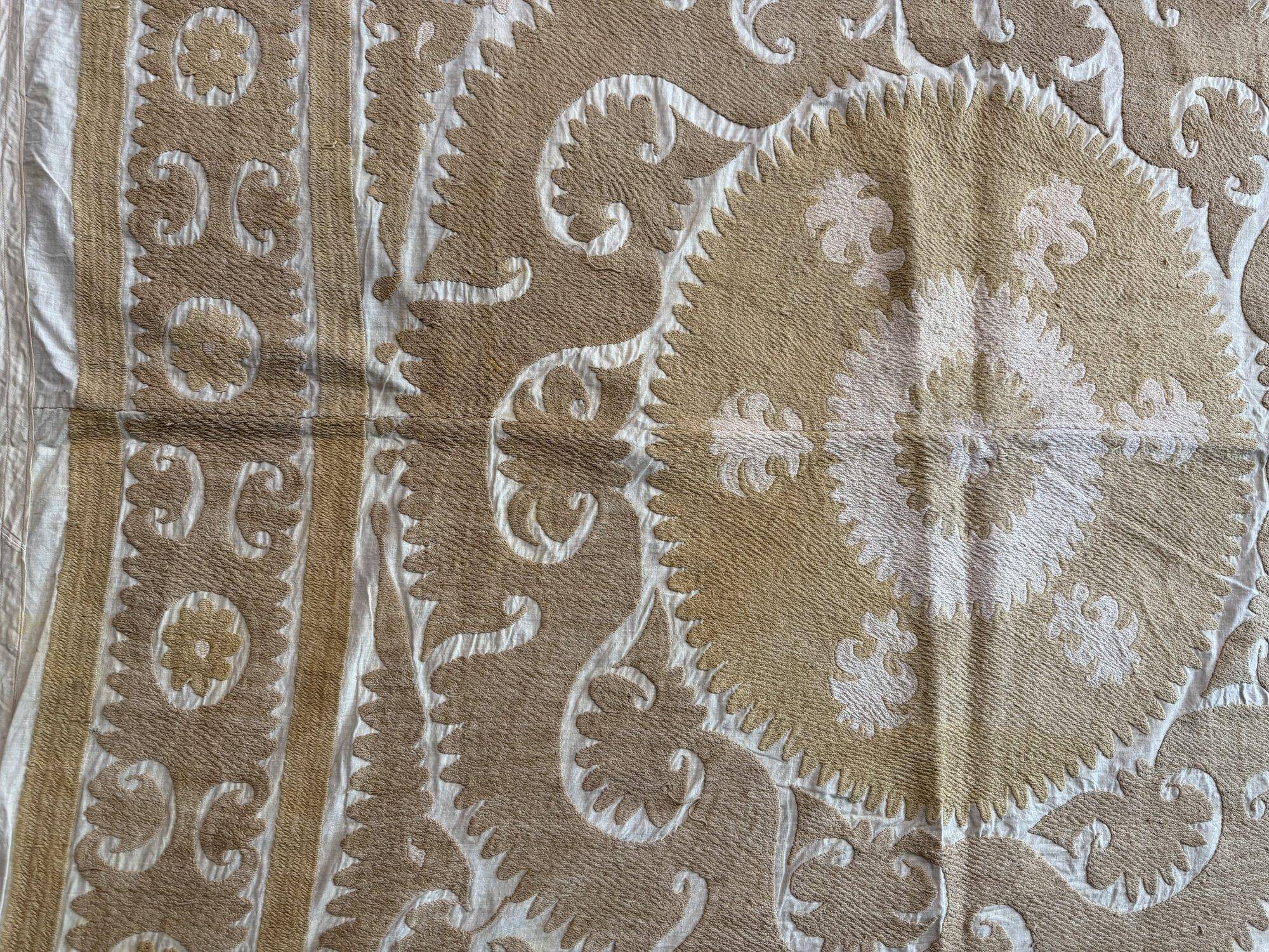 Vintage hand-embroidered tablecloth 145x156 cm