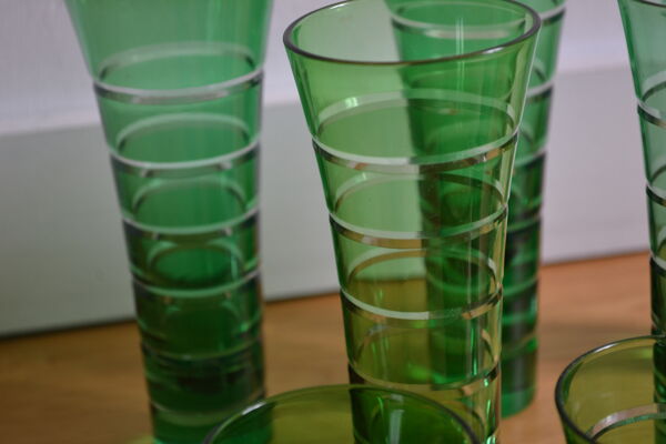 8 verres Murano Italie années 60